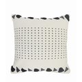 Lr Home LR Home PILLO07536NBKFFPL Black & Gray Tufted Triangle with Grid Square Throw Pillow - 20 x 20 in. PILLO07536NBKFFPL